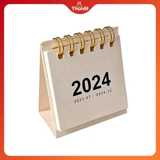 Thunlit Mini Calendar 2025 Creative Minimalist Small Cute Desk Calendar Decoration Time Schedule Planner School Office Stationery