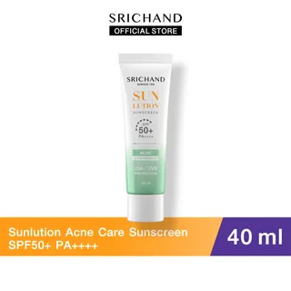 SRICHAND ศรีจันทร์กันแดดสกินแคร์ สูตรคุมมัน ซันลูชั่น แอคเน่ แคร์ ซันสกรีน เอสพีเอฟ 50+ พีเอ++++ (40 มล.) Sunlution Acne Care Sunscreen SPF50+ PA++++ (40ml.)