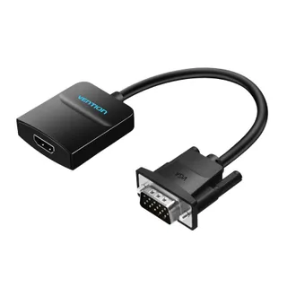 สายแปลง Vention VGA to HDMI Converter With Female Micro USB And Audio Port 0.15M