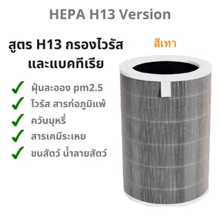 (มี RFID) ไส้กรอง air purifier Filter ไส้กรองเครื่องฟอกอากาศ ไส้กรองอากาศสำหรับ สำหรับ Xiaomi Air Purifier ร่uทีsองรัu 1/2/2S/2H/2C/3H/3C/pro Hepa 【รับประกัน 1 ปี】