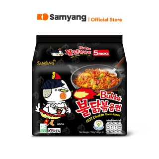 [แพ็ค 5] Samyang Buldak Hot Chicken Ramen ซัมยัง บูลดัก ฮอตชิคเก้น ราเมง รสไก่สูตรเผ็ด (140g.x5)